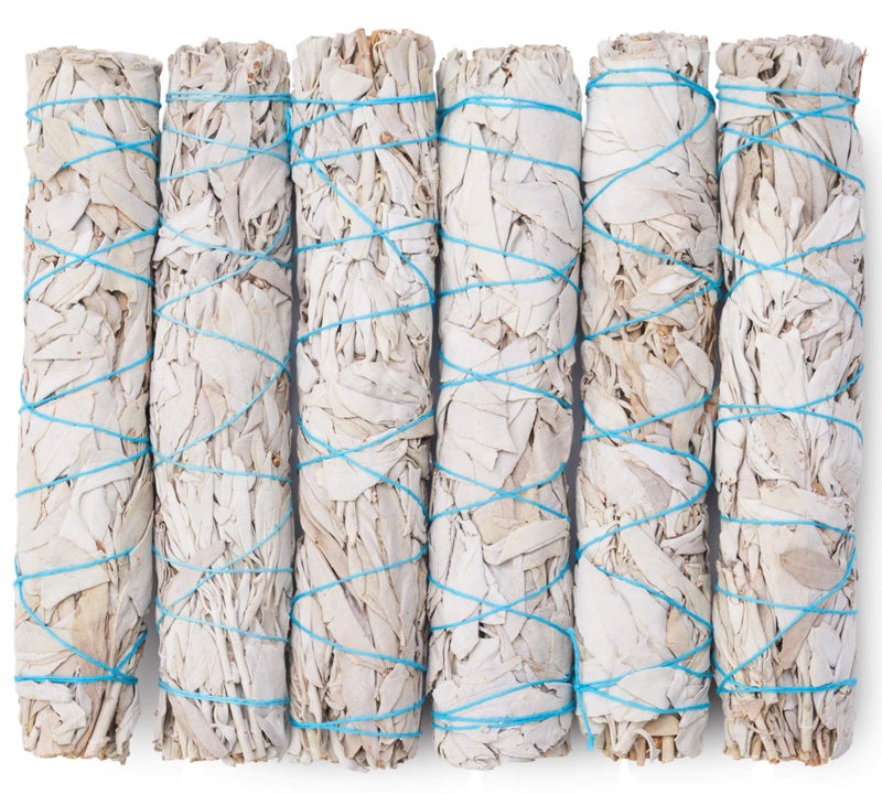 BLUE RIVER SAGE 9-Inch White Sage Smudge Sticks ~ Sustainably Harvested ~ for Smudging & Cleansing ~ Instructions Included (6 Pack) - Image 1